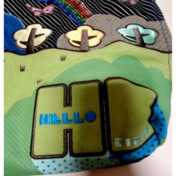 Hello Kitty Tote Bag Purse Quilted Sequins Metallic Embroidered Multiple Fabrics - Picture 8 of 11